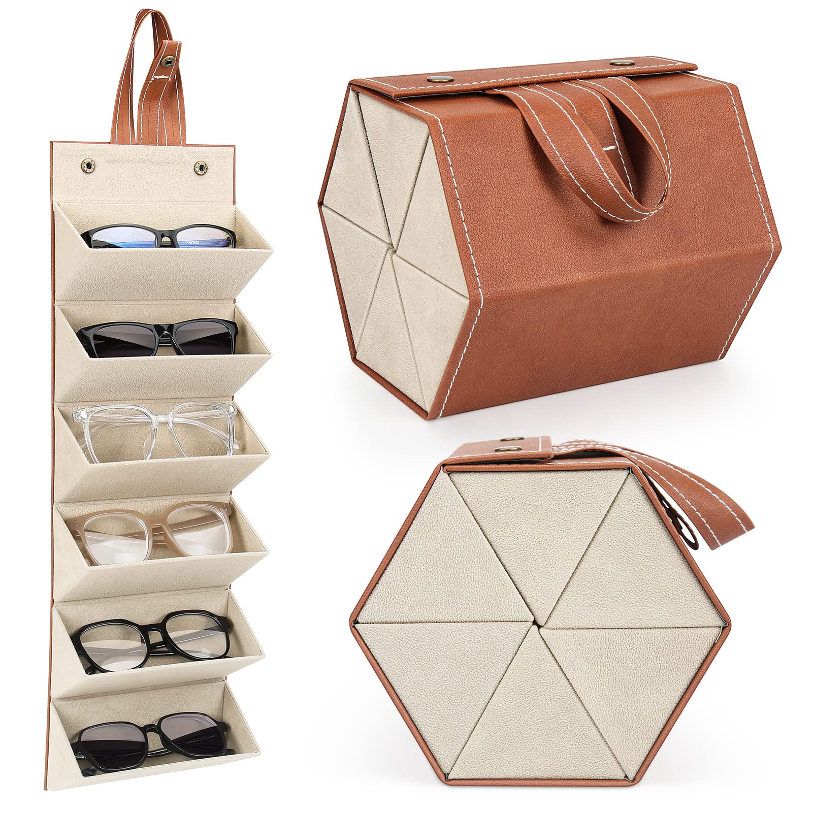 PALAY 6 Slot Sunglasses Organizer Box Men Women Eyewear Holder Portable Folding Sunglasses Organizer Case Wall Hanging Glasses Holder Rack Sunglass Case Multiple Sunglasses Spectacle Case PALAY 6 Slot Sunglasses Organizer Box Men Women Eyewear Holder Portable Folding Sunglasses Organizer Case Wall Hanging Glasses Holder Rack Sunglass Case Multiple Sunglasses Spectacle Case